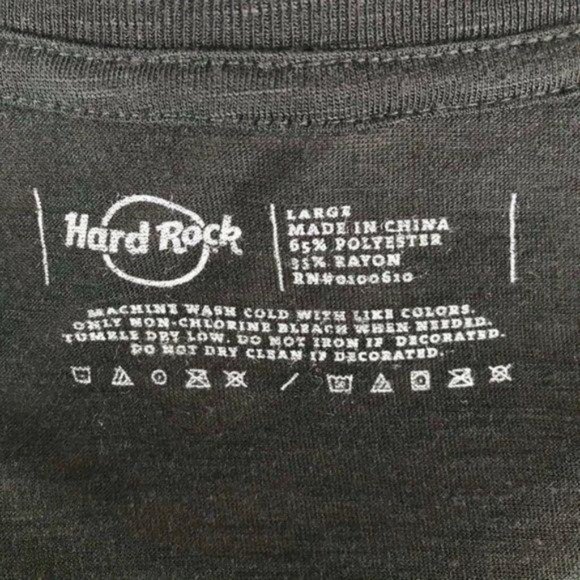 Hard Rock Graphic Floral Short Sleeve Tee T Shirt - Picture 8 of 8